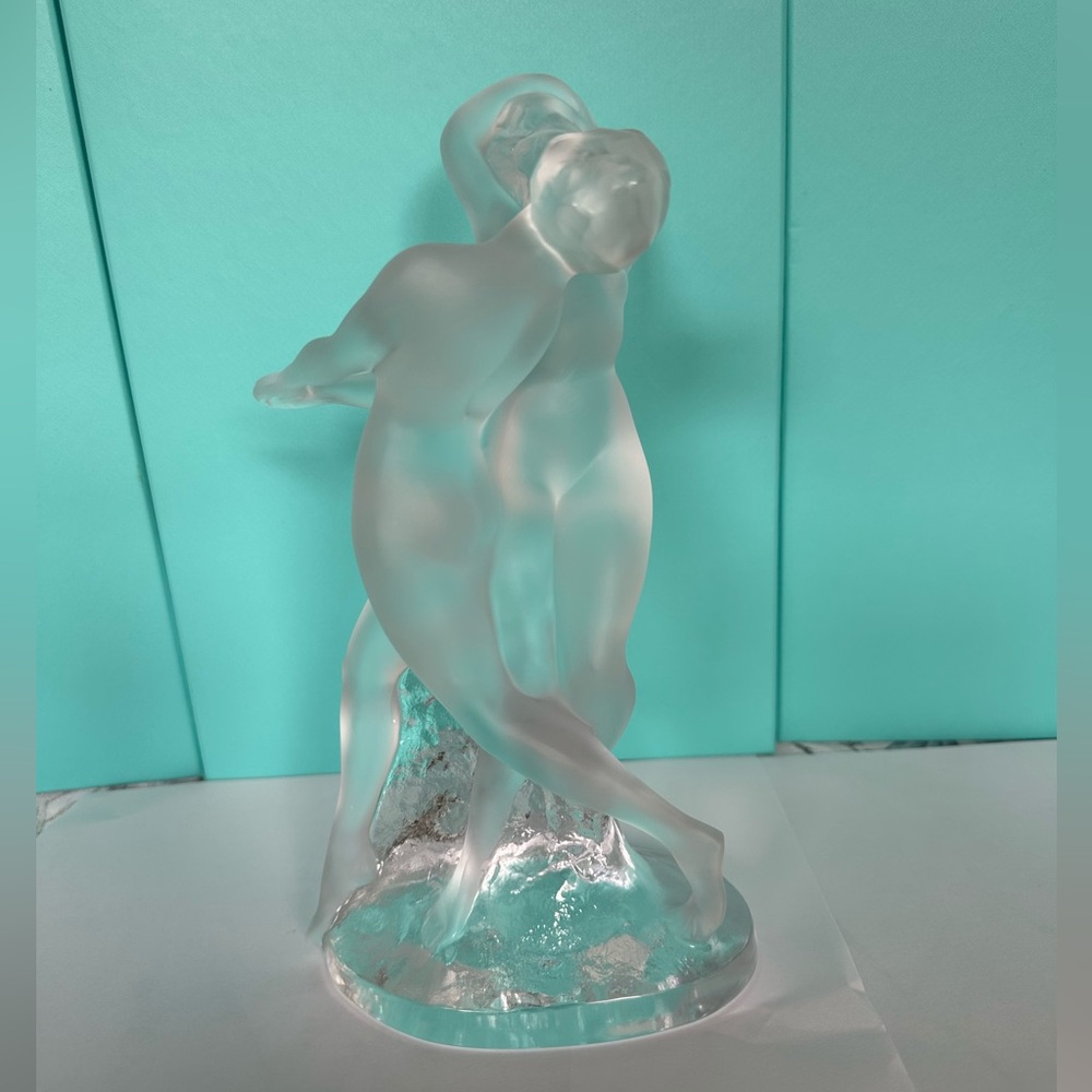 LALIQUE FRANCE VINTAGE CRYSTAL TWO DANCERS